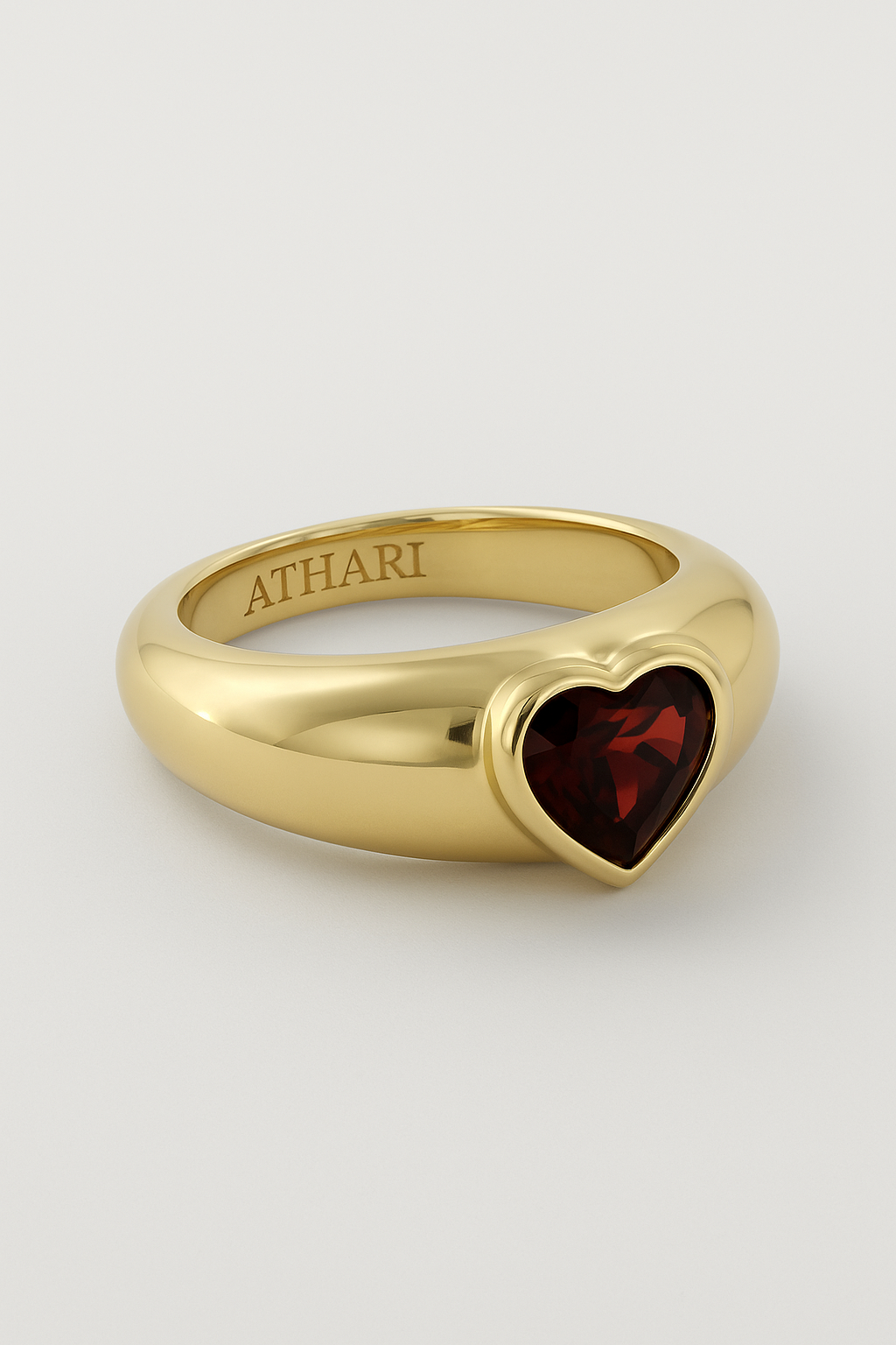 BIRTHSTONE HEART RING
